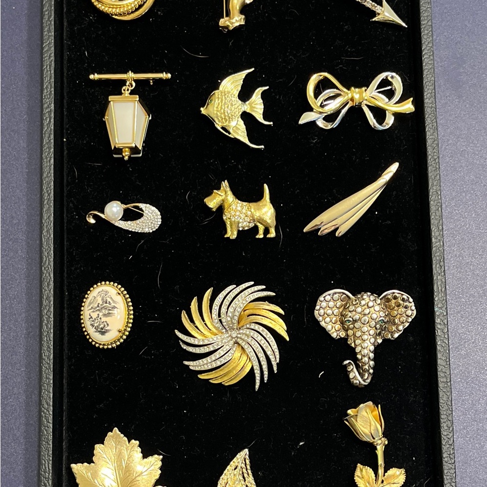 Vintage Gold tone Brooches